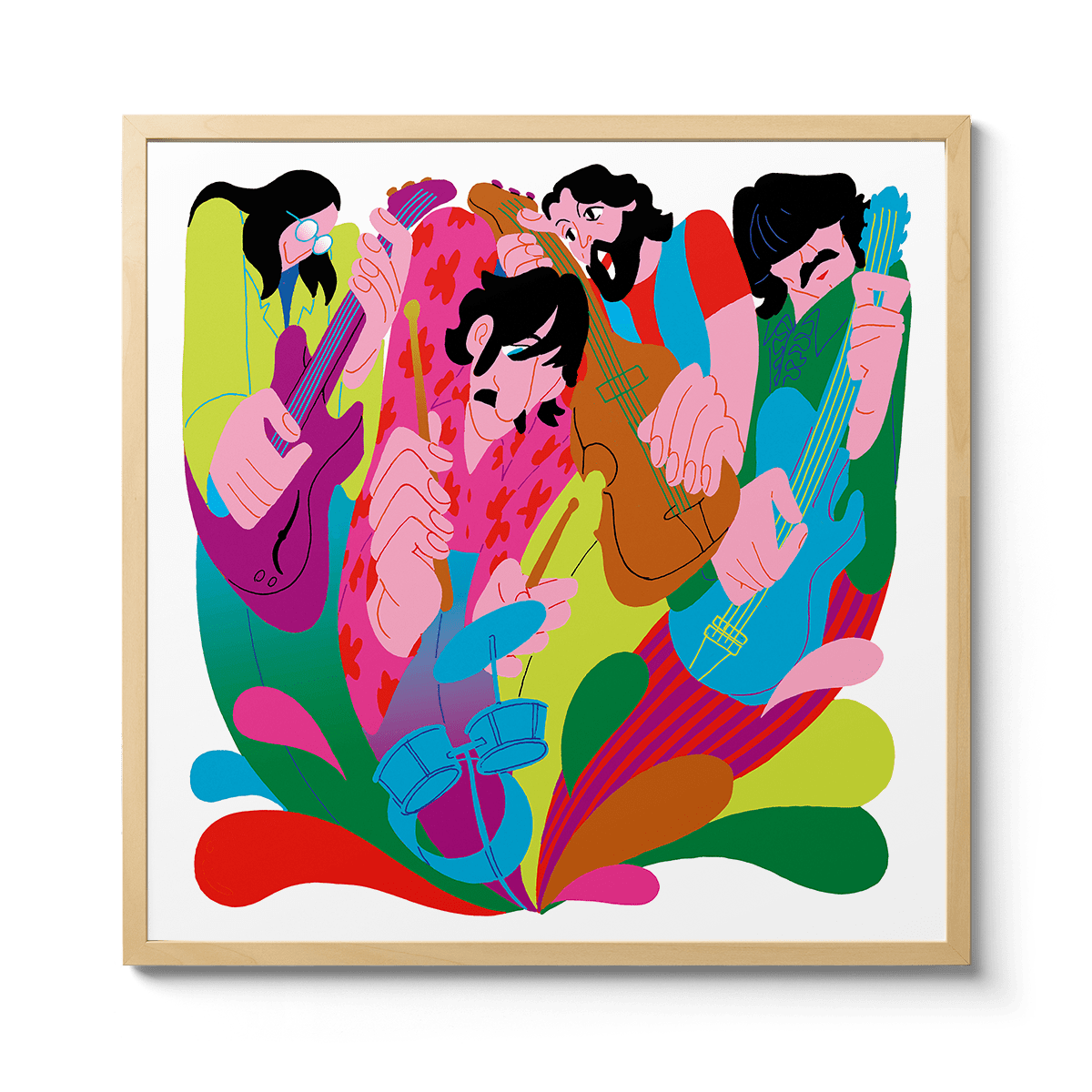 Room Fifty 20 x 20 (50 x 50cm) / Framed Prints Natural The Flow | Zeloot (Eline Van Dam)