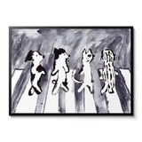 Room Fifty 23.4 x 33.1 (A1) (59.4 x 84.1cm) / Framed Prints Black Cats and dogs on Abbey Road | Wei Hsuan Chen