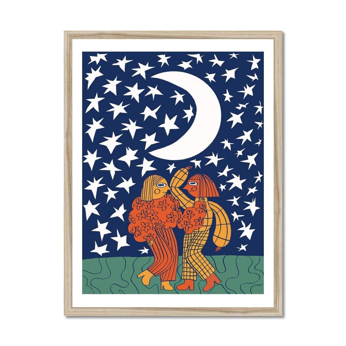 Prodigi Fine art 12"x16" / Natural Frame Katy Daft | Moon Dancing