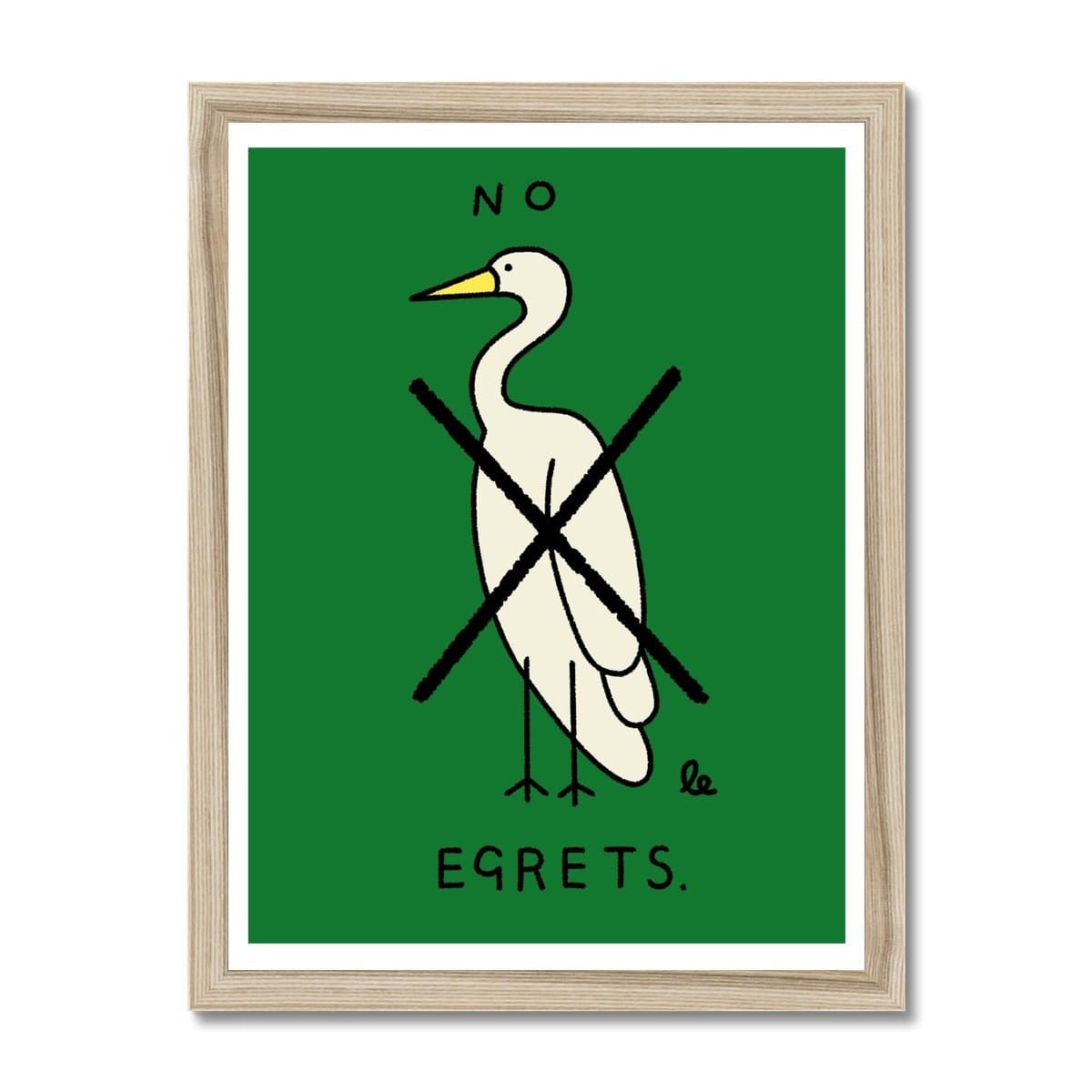 Prodigi Fine art 12"x16" / Natural Frame Leon Edler | No Egrets
