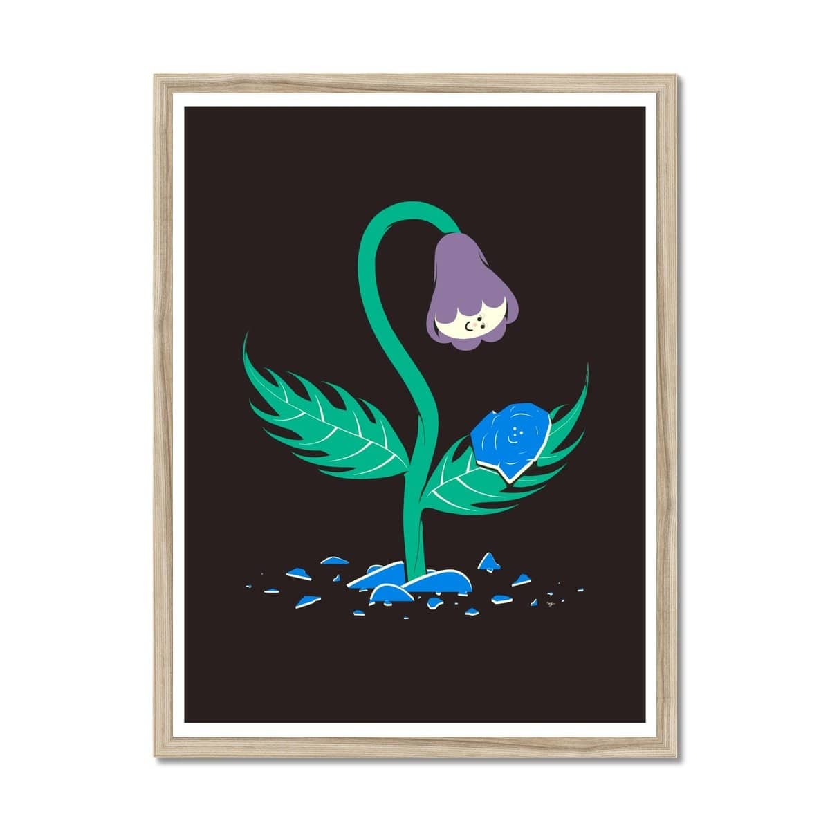 Prodigi Fine art 12"x16" / Natural Frame Stephen Maurice Graham | Gazing