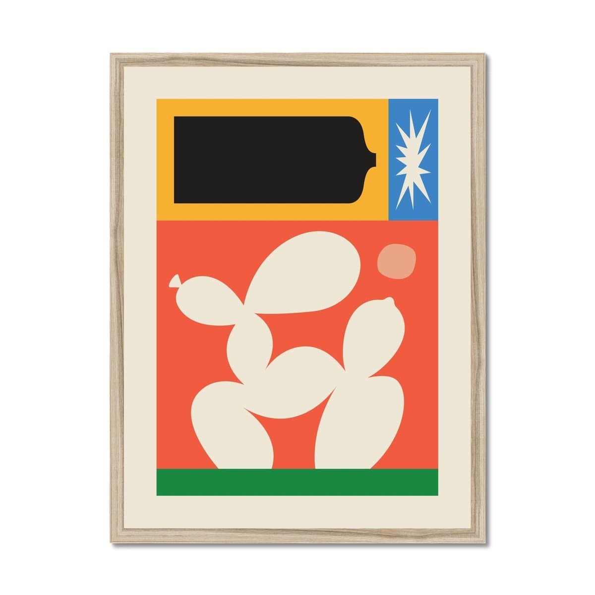 Prodigi Fine art 18"x24" / Natural Frame Balloon Dog Framed Print