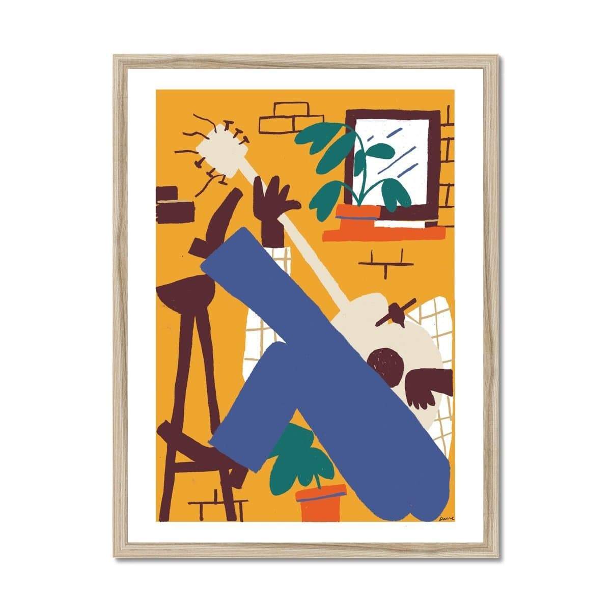 Prodigi Fine art 18"x24" / Natural Frame David J Mcmillan | Guitar Man