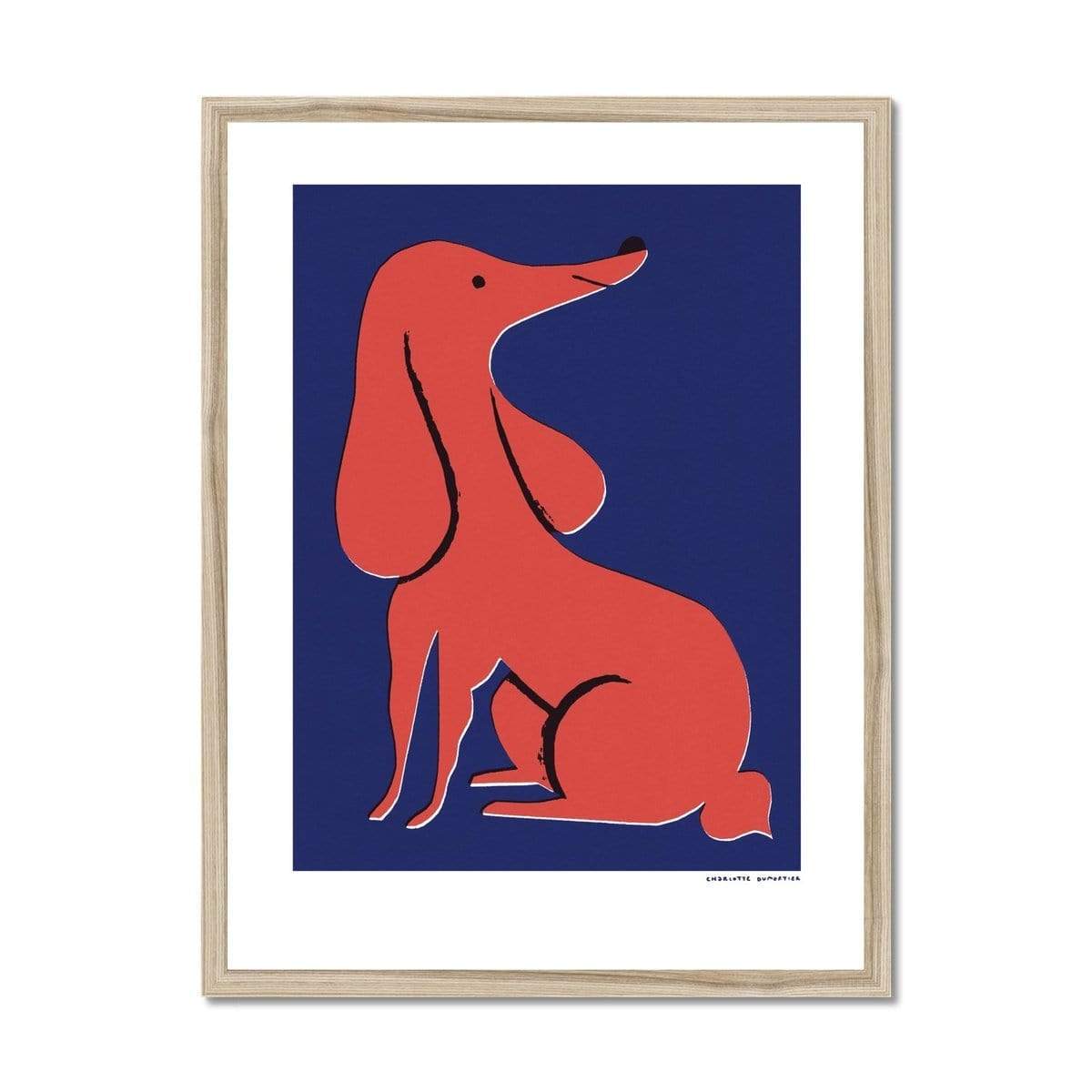 Prodigi Fine art 18"x24" / Natural Frame Dog Framed Print