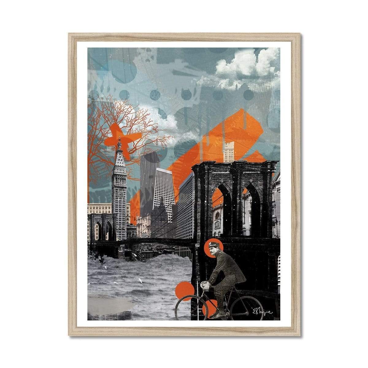 Prodigi Fine art 18"x24" / Natural Frame Eleanor Shakespeare | Brooklyn Bridge