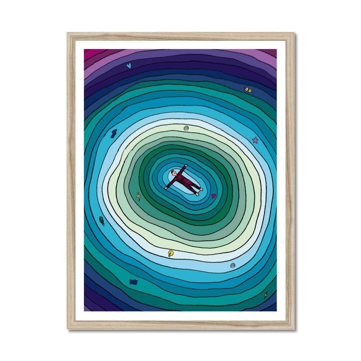 Prodigi Fine art 18"x24" / Natural Frame Floating in my Mind Framed Print