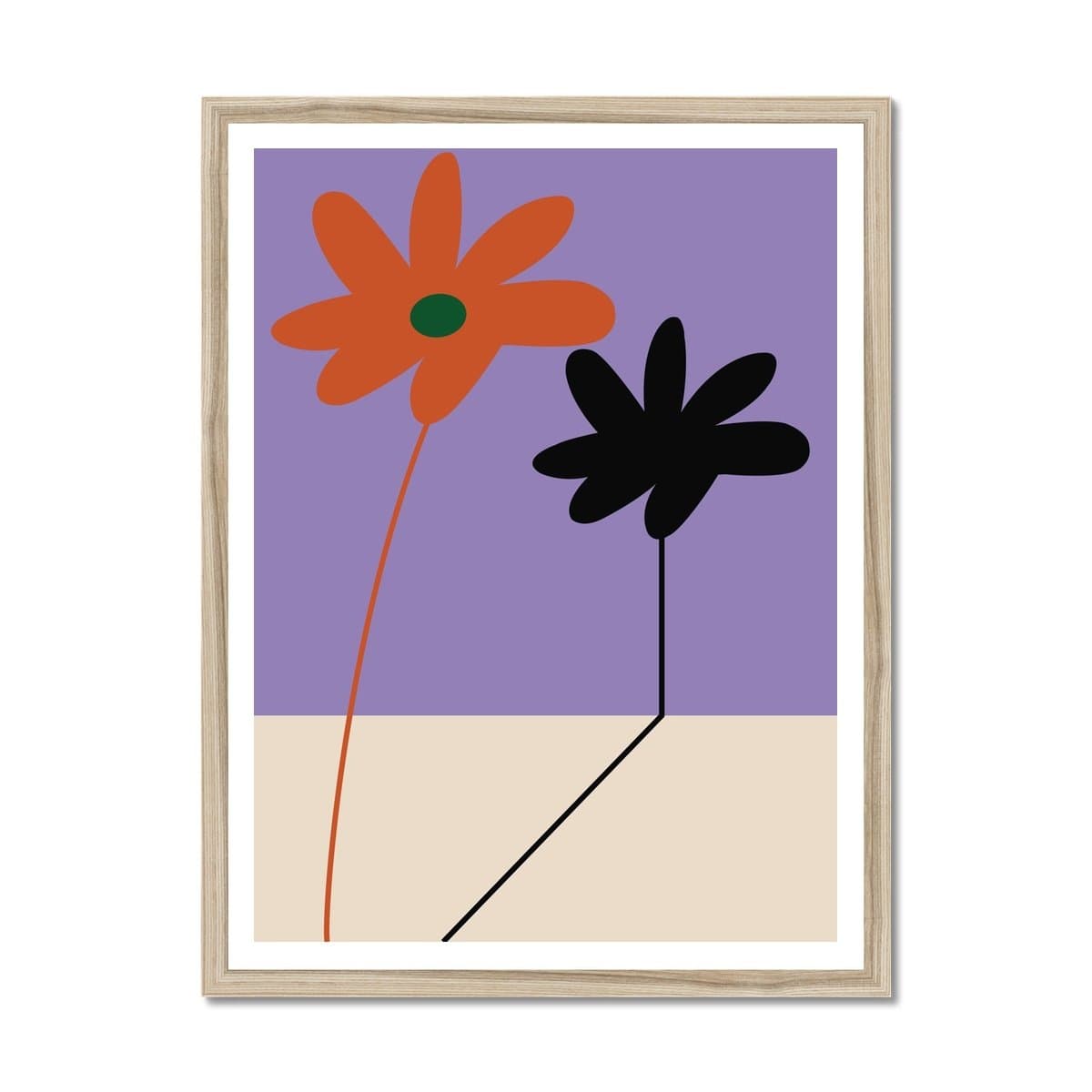 Prodigi Fine art 18"x24" / Natural Frame Flor y Sombra Framed Print