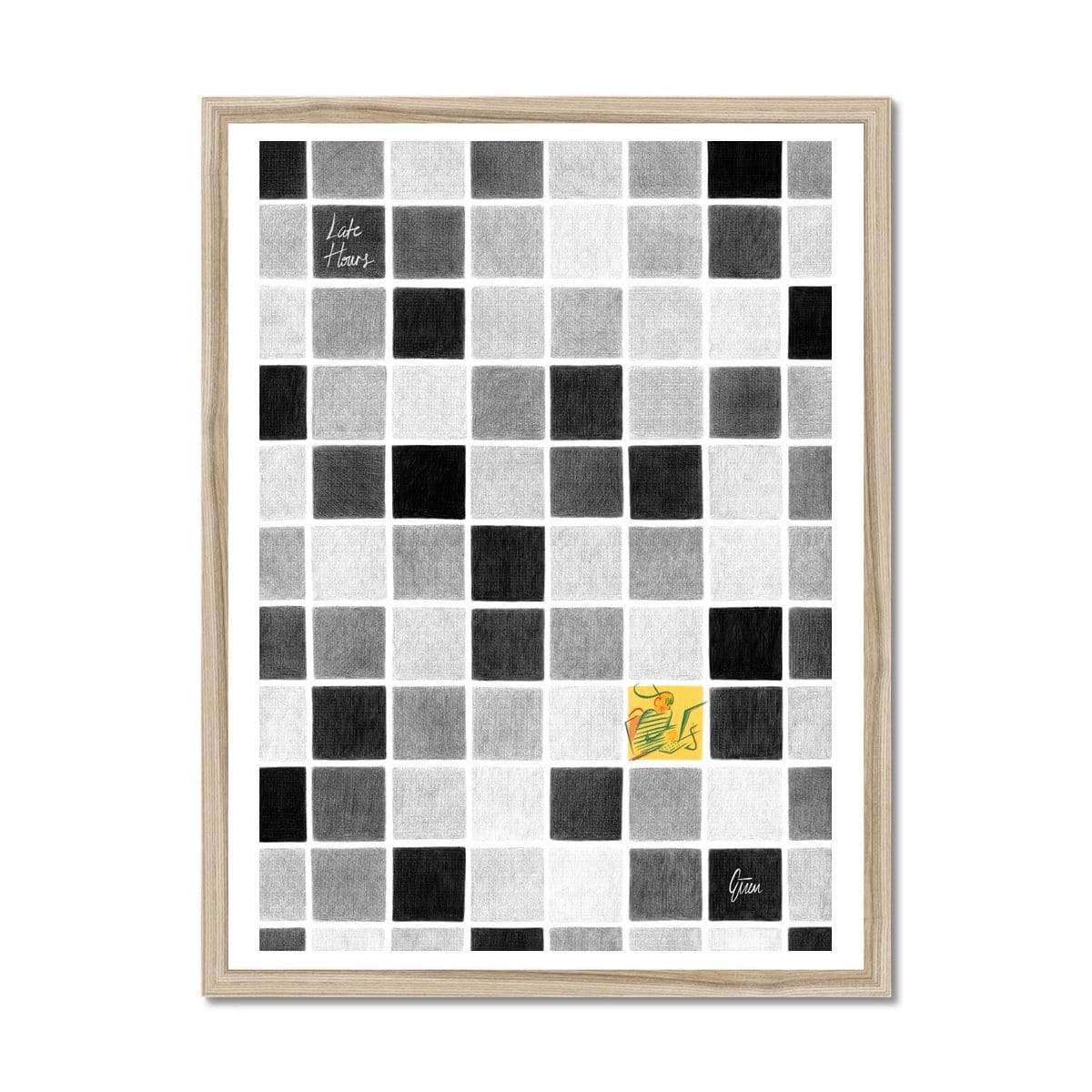 Prodigi Fine art 18"x24" / Natural Frame Gizem Vural | Late Hours Comic