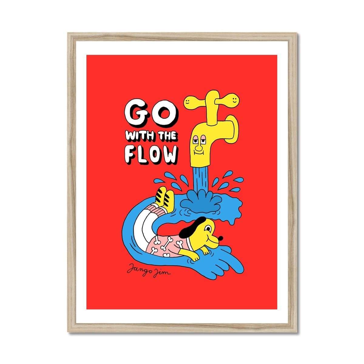 Prodigi Fine art 18"x24" / Natural Frame Jango Jim | Go with the Flow