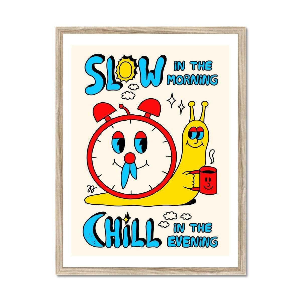 Prodigi Fine art 18"x24" / Natural Frame Jango Jim | Slow Chill Framed Print