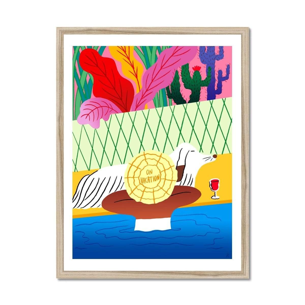 Prodigi Fine art 18"x24" / Natural Frame Ji Hyun Yu | On Vacation Framed Print