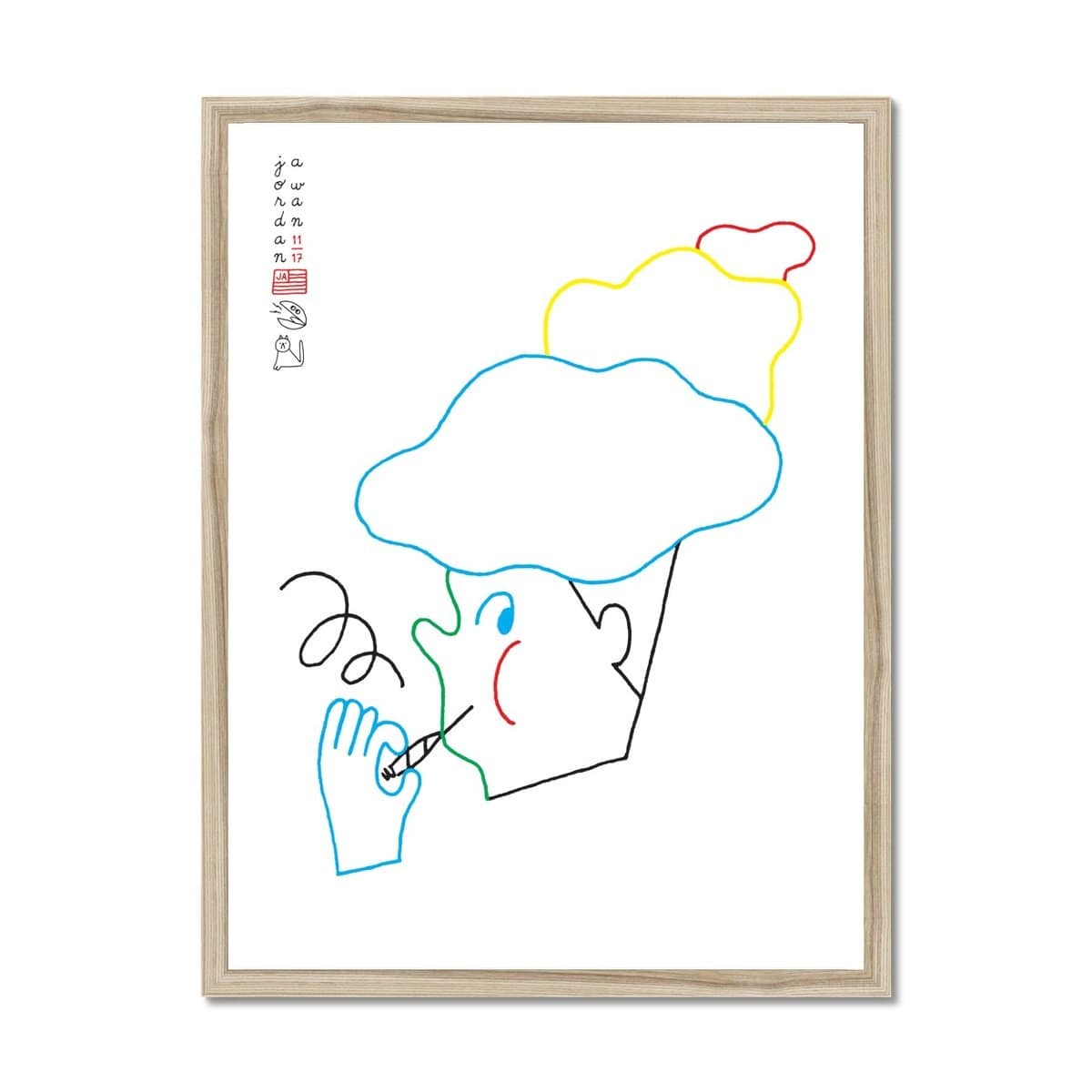 Prodigi Fine art 18"x24" / Natural Frame Jordan Awan | Smoker Three