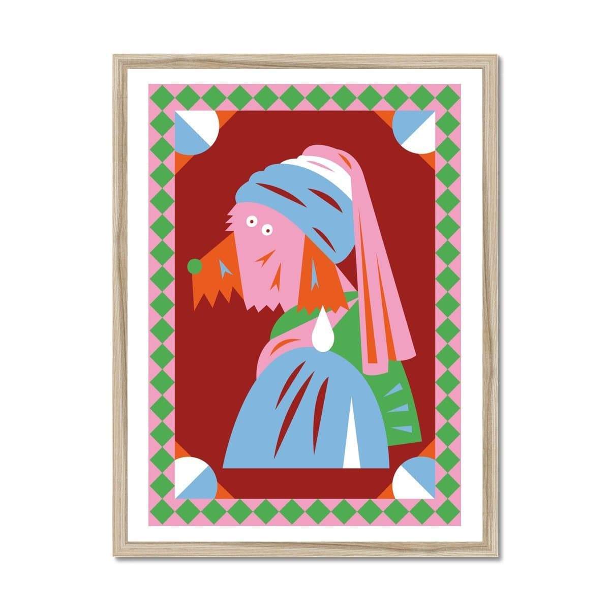 Prodigi Fine art 18"x24" / Natural Frame Katharina Bourjau | Dog With Pearl Earring