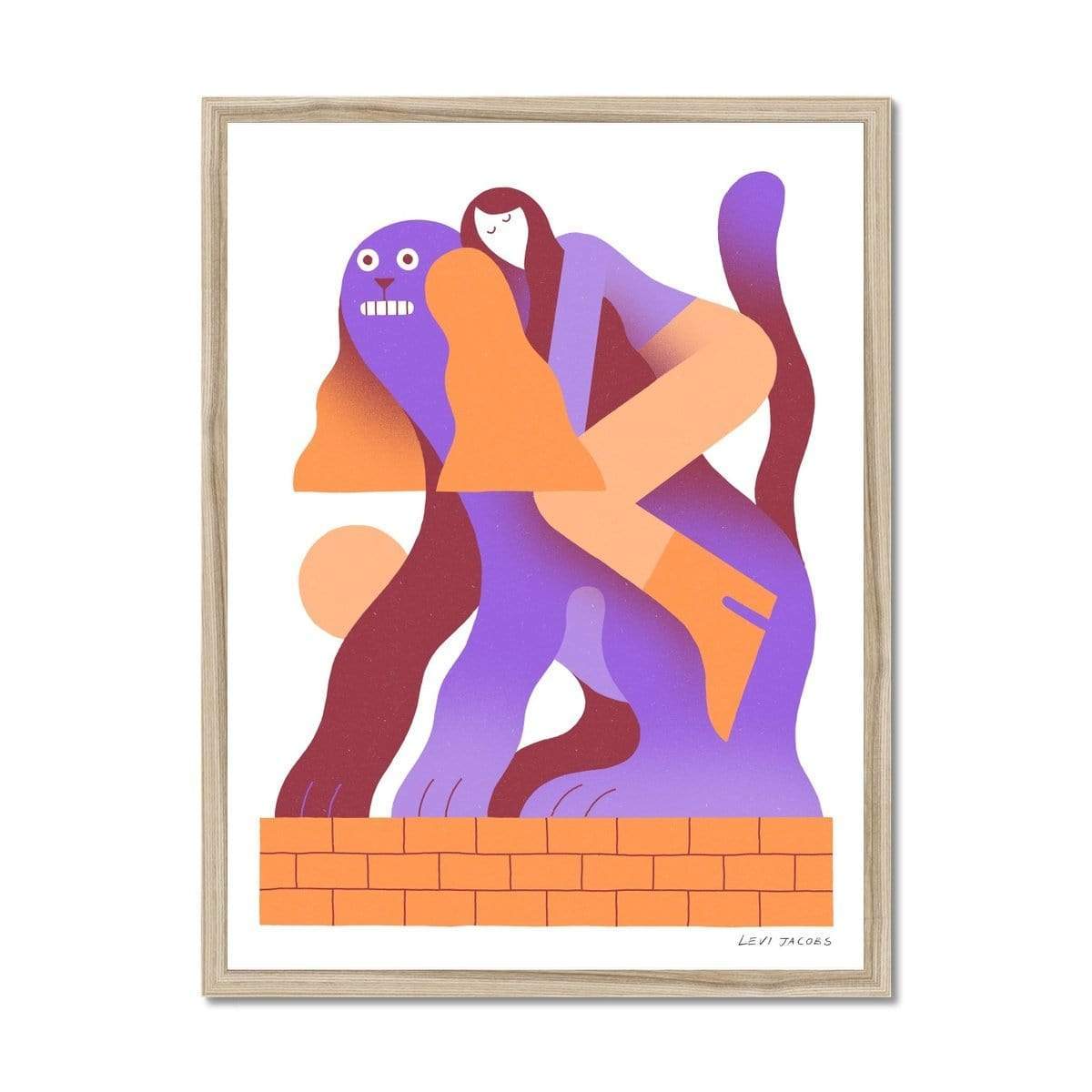 Prodigi Fine art 18"x24" / Natural Frame Levi Jacobs | Doggirl