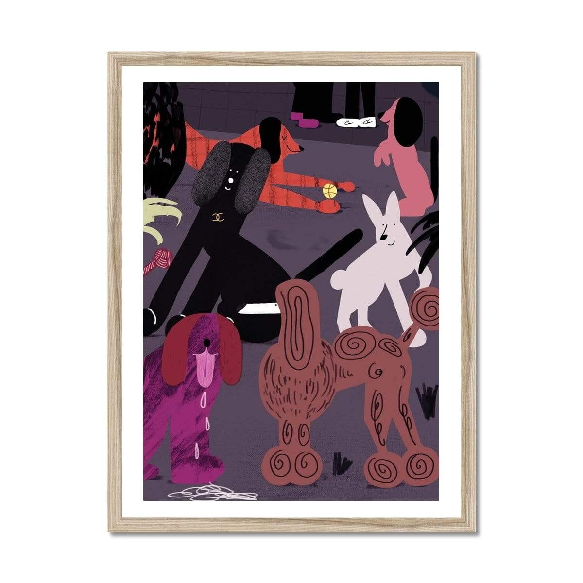 Prodigi Fine art 18"x24" / Natural Frame Lukasz Golędzinowski | Dogs