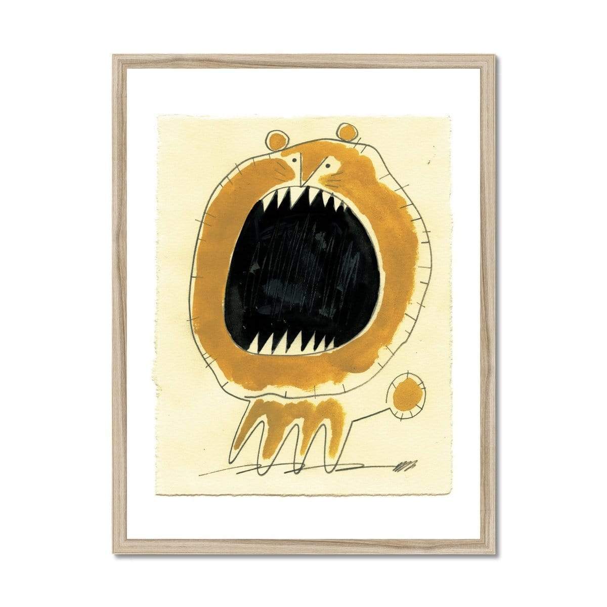 Prodigi Fine art 18"x24" / Natural Frame Roman Muradov | Lion