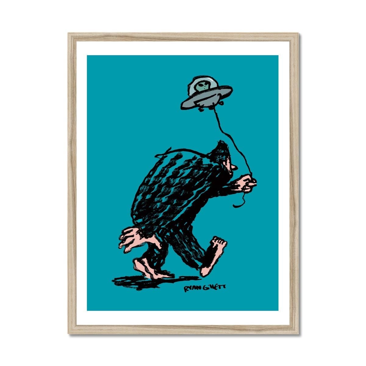 Prodigi Fine art 18"x24" / Natural Frame Ryan Gillett | Take Me To Your Leader Framed Print