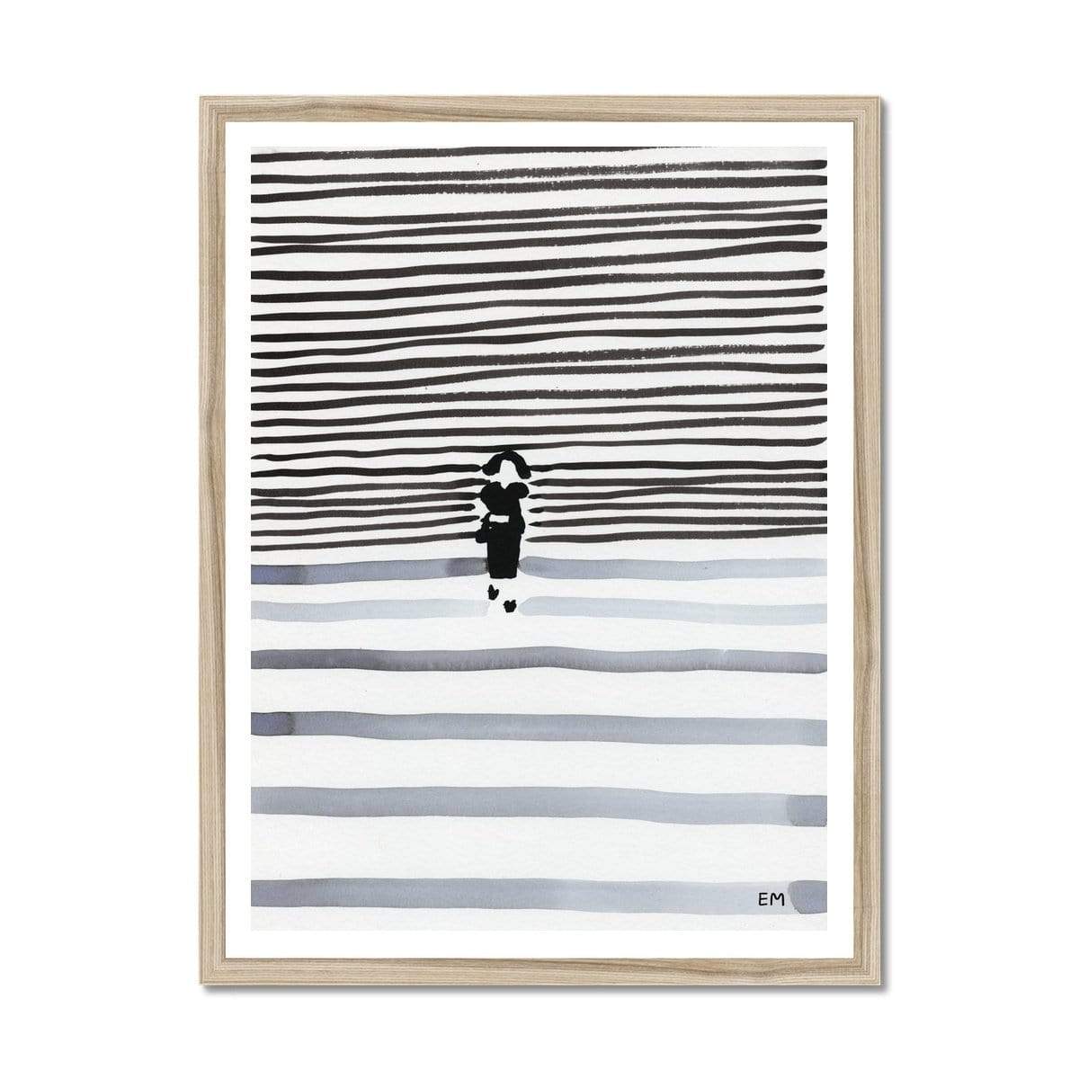 Prodigi Fine art 18"x24" / Natural Frame Steps Framed Print