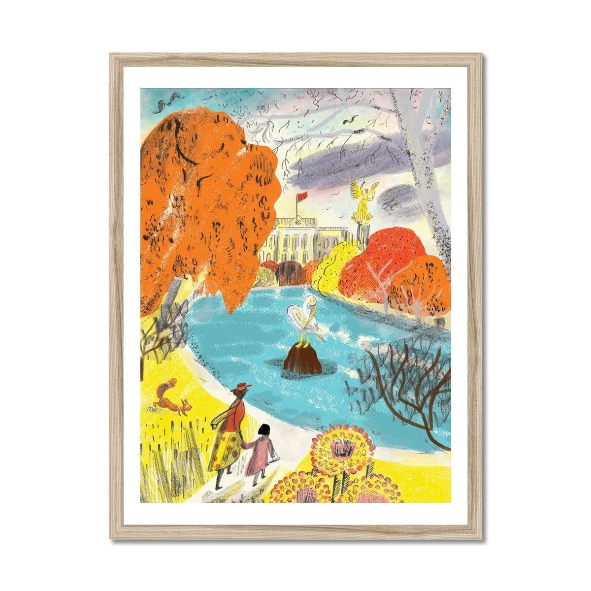 Prodigi Fine art 18"x24" / Natural Frame Suzanna Hubbard | Looking for Pelicans