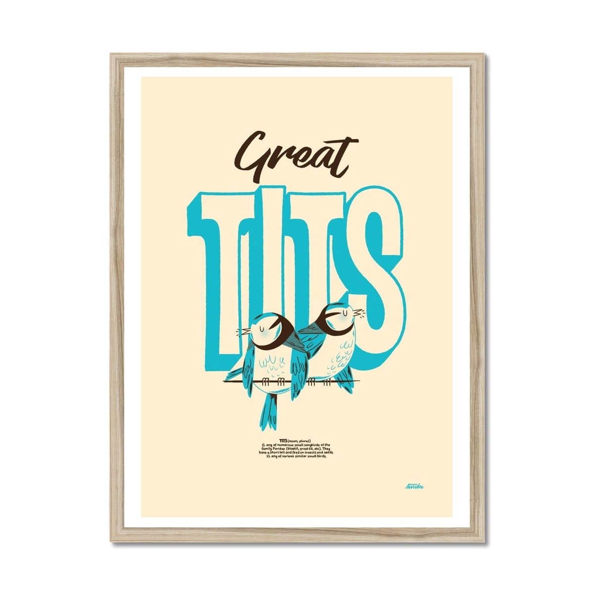 Prodigi Fine art 18"x24" / Natural Frame Timba Smits | Great Tits
