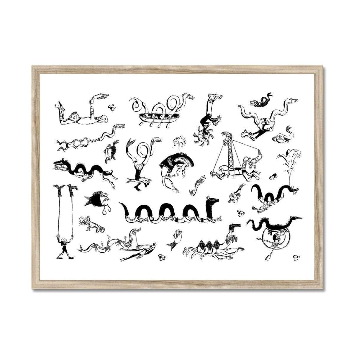 Prodigi Fine art 24"x18" / Natural Frame Belle Mellor | Sea Monsters