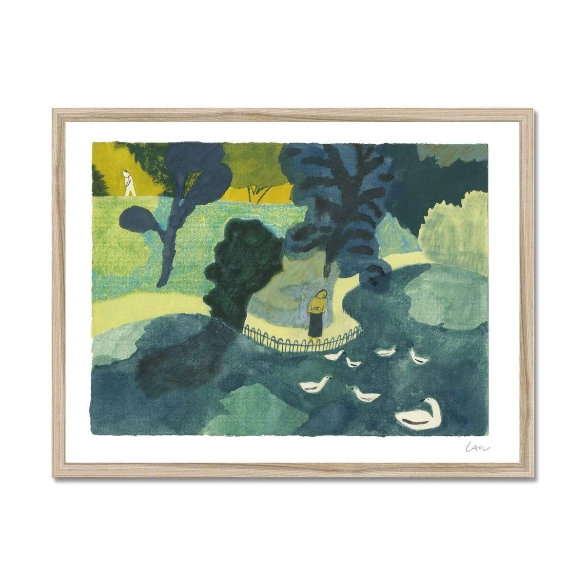 Prodigi Fine art 24"x18" / Natural Frame Charlotte Ager | Big Greens Framed Print