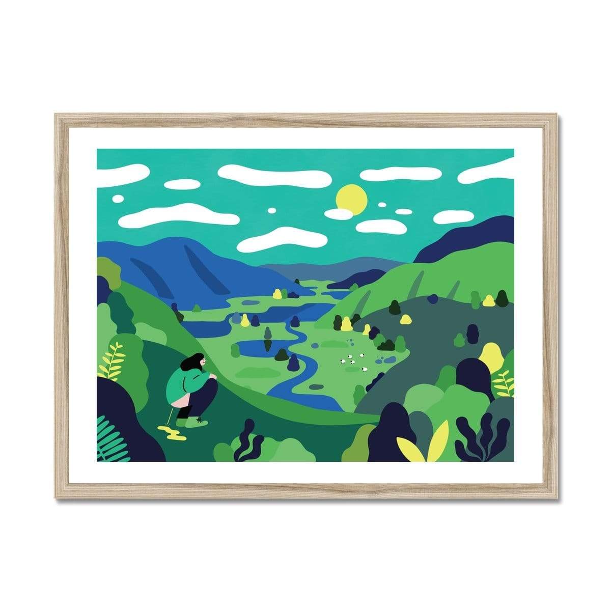 Prodigi Fine art 24"x18" / Natural Frame Fuchsia MacAree | Ladies View