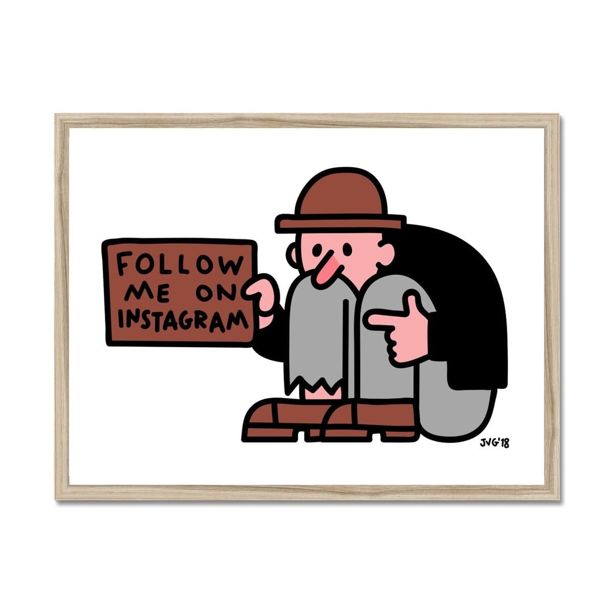 Prodigi Fine art 24"x18" / Natural Frame Jasper Van Gestel | Food, Clothing and Followers