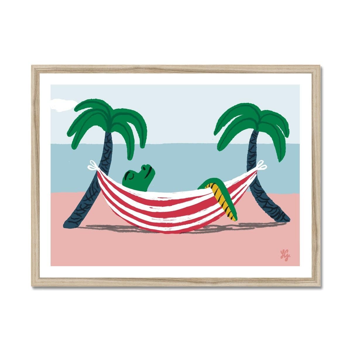 Prodigi Fine art 24"x18" / Natural Frame Lorenzo Gritti | Croc Framed Print