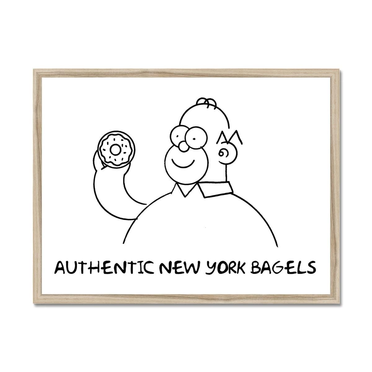 Prodigi Fine art 24"x18" / Natural Frame Pete Gamlen | Authentic New York Bagels