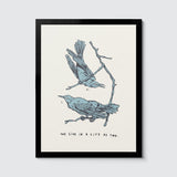 Room Fifty 12 x 16 (30 x 40cm) / Framed Prints black Joost Stokhof | Love Birds