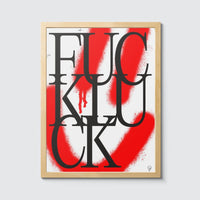 Room Fifty 12 x 16 (30 x 40cm) / Framed Prints natural Jaap Biemans - Fuck Luck