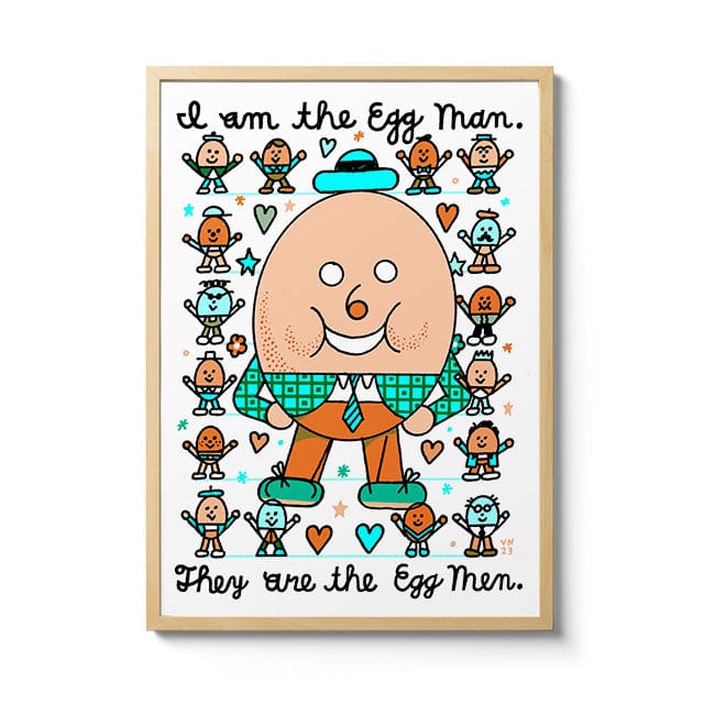 Room Fifty 16.5 x 23.4 (A2) (42 x 59.4cm) / Framed Prints Natural I am the Egg Man | Vinnie Neuberg