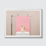 Room Fifty 18 x 24 (45 x 60cm) / Framed Prints white Anne Claire de Breij - Pink Cat