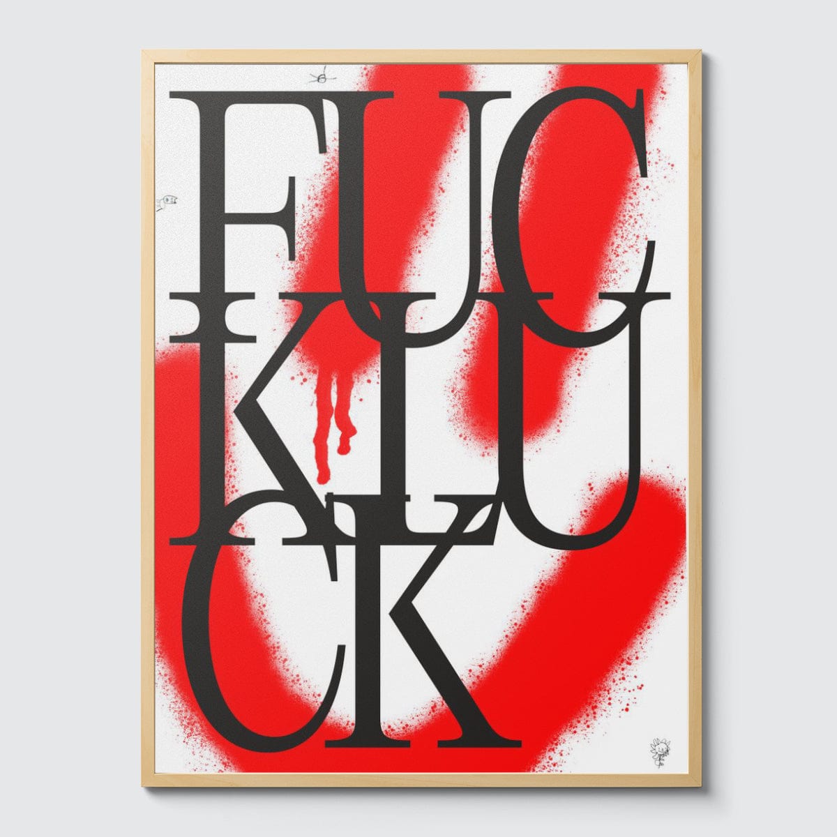 Room Fifty 24 x 32 (60 x 80cm) / Framed Prints natural Jaap Biemans - Fuck Luck