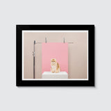 Room Fifty 6 x 8 (15 x 20cm) / Framed Prints black Anne Claire de Breij - Pink Cat