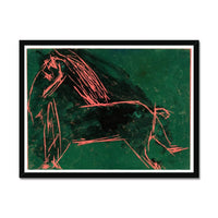 Prodigi Fine art 24"x18" / Black Frame Uduehi Imienwanrin | Pink Horse In Shadow Framed Print