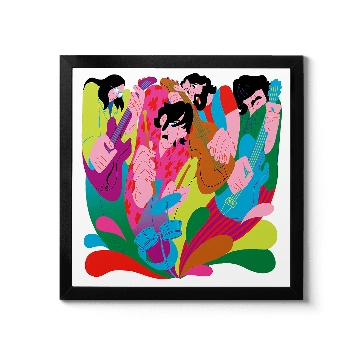 Room Fifty 12 x 12 (30 x 30cm) / Framed Prints Black The Flow | Zeloot (Eline Van Dam)