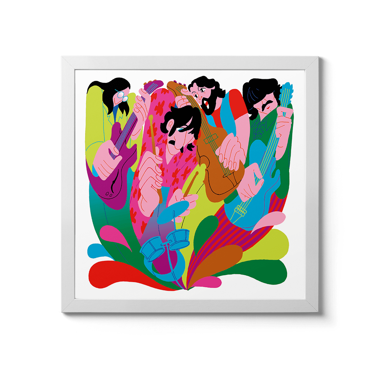 Room Fifty 12 x 12 (30 x 30cm) / Framed Prints White The Flow | Zeloot (Eline Van Dam)