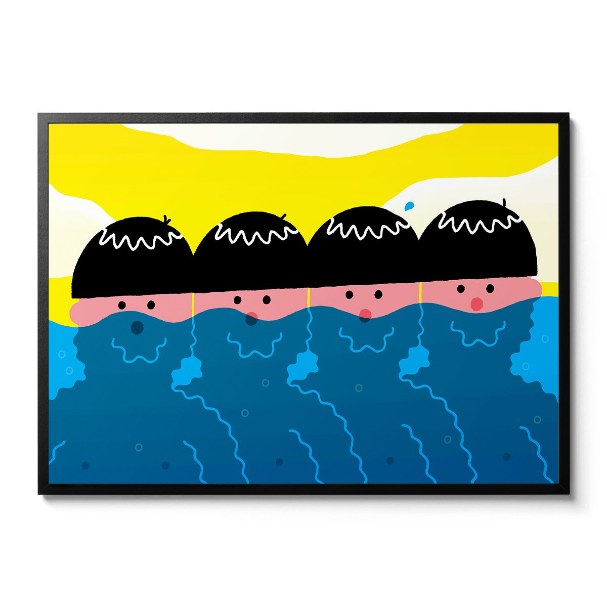 Room Fifty 23.4 x 33.1 (A1) (59.4 x 84.1cm) / Framed Prints Black Everybody Had a Wet Dream | Jordan Awan