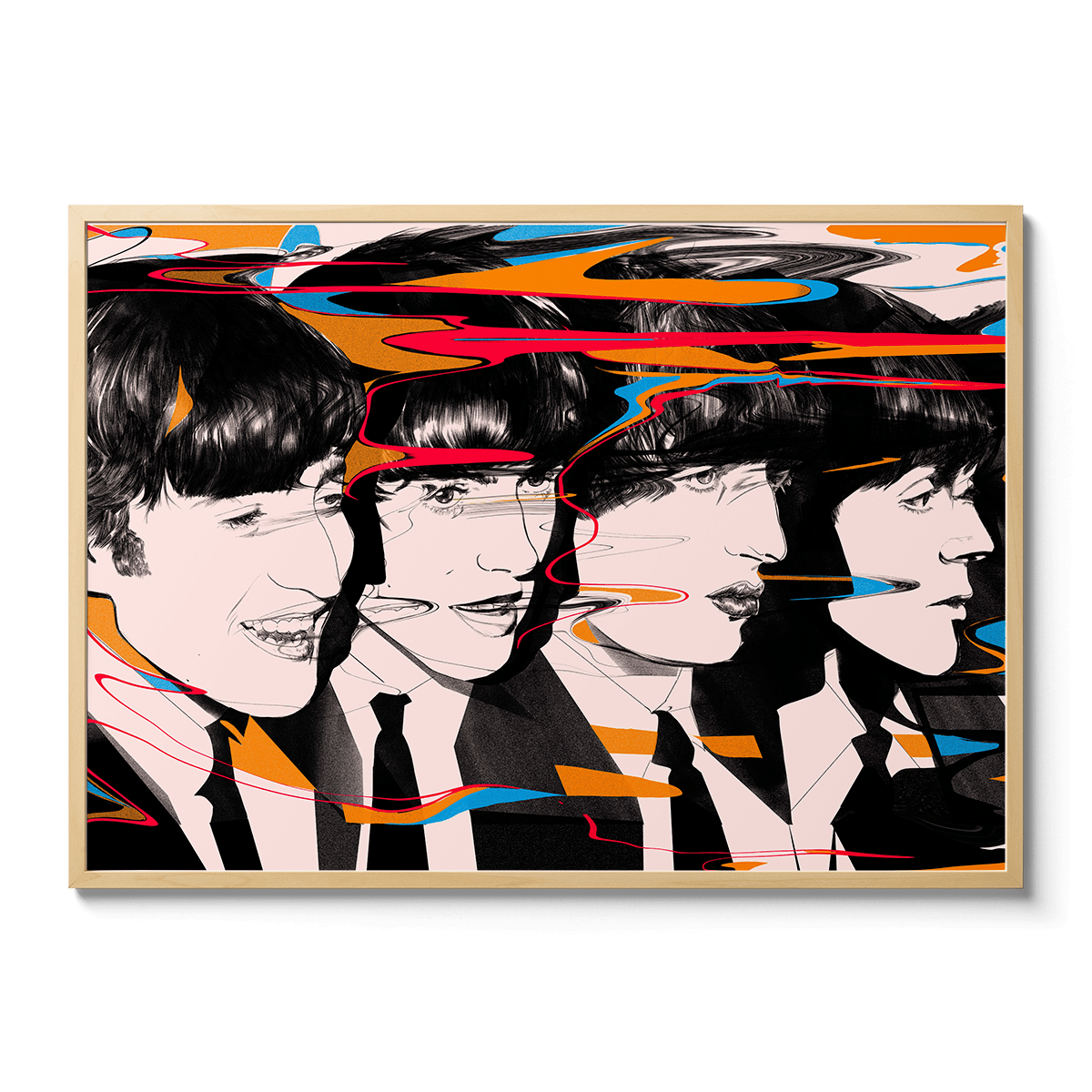 Room Fifty 23.4 x 33.1 (A1) (59.4 x 84.1cm) / Framed Prints Natural Beatles '65 | Nicole Rifkin