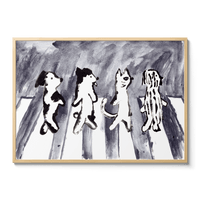 Room Fifty 23.4 x 33.1 (A1) (59.4 x 84.1cm) / Framed Prints Natural Cats and dogs on Abbey Road | Wei Hsuan Chen