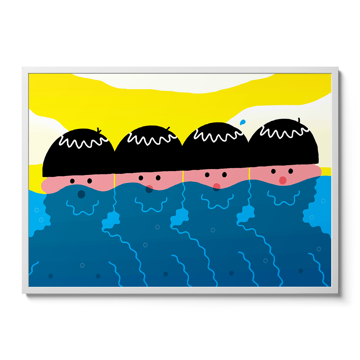 Room Fifty 23.4 x 33.1 (A1) (59.4 x 84.1cm) / Framed Prints White Everybody Had a Wet Dream | Jordan Awan