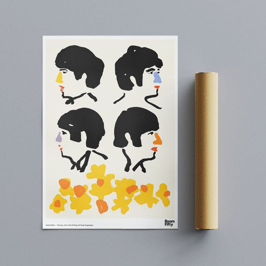 Captain Cyan Poster George, John, Paul & Ringo | Lucy Jones | Poster
