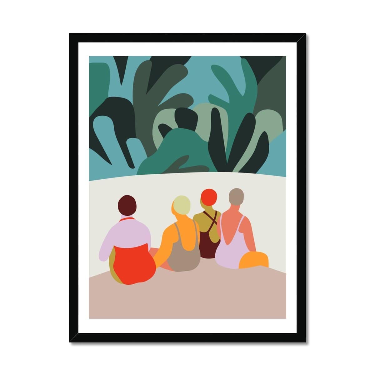 Prodigi Fine art 12"x16" / Black Frame Cecile Gariepy | Swimmers