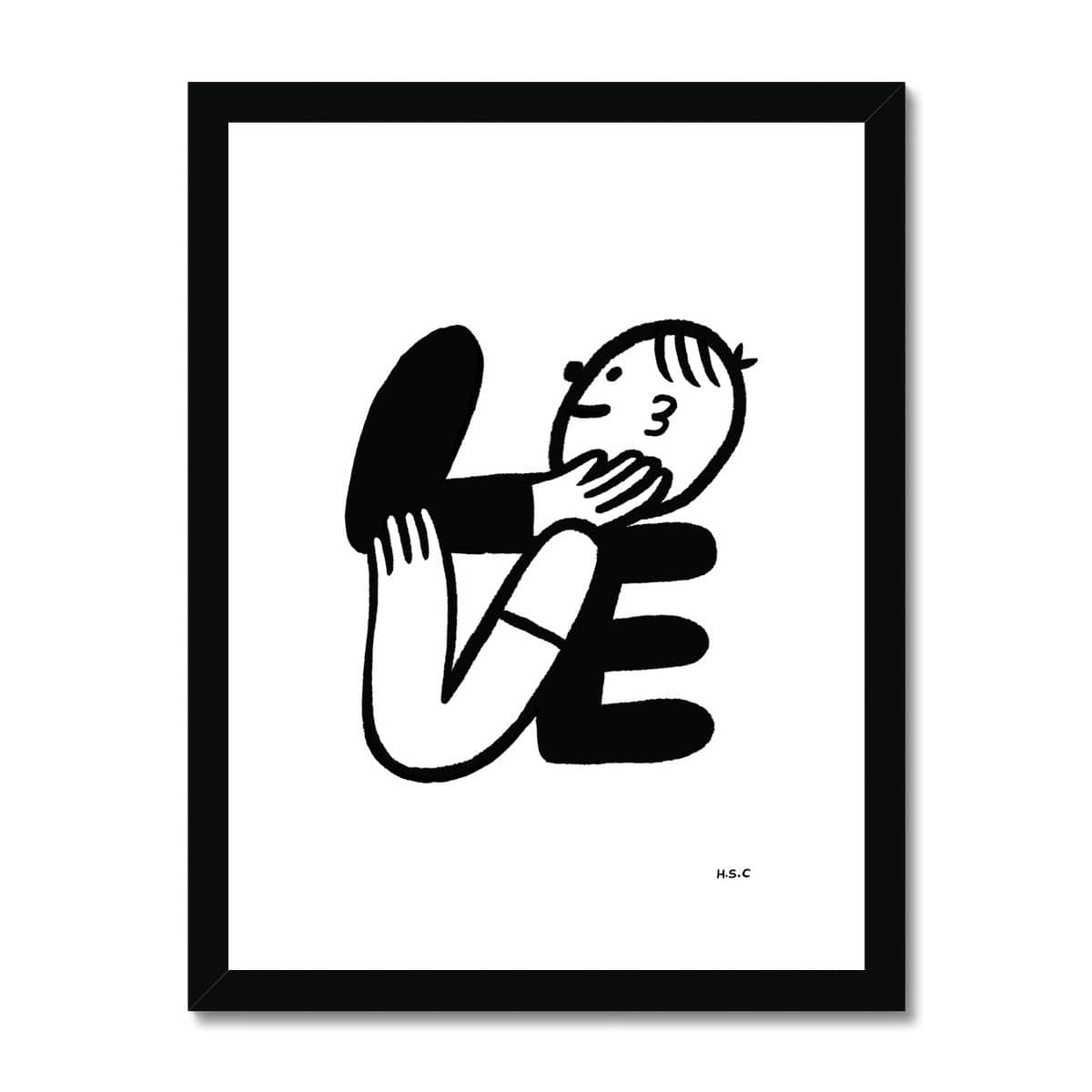 Prodigi Fine art 12"x16" / Black Frame Holly St Clair | Love