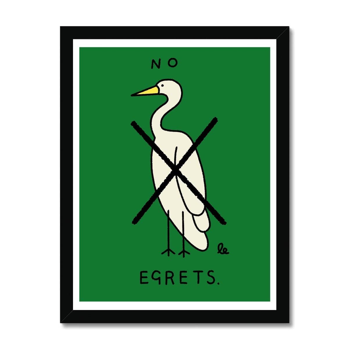 Prodigi Fine art 12"x16" / Black Frame Leon Edler | No Egrets