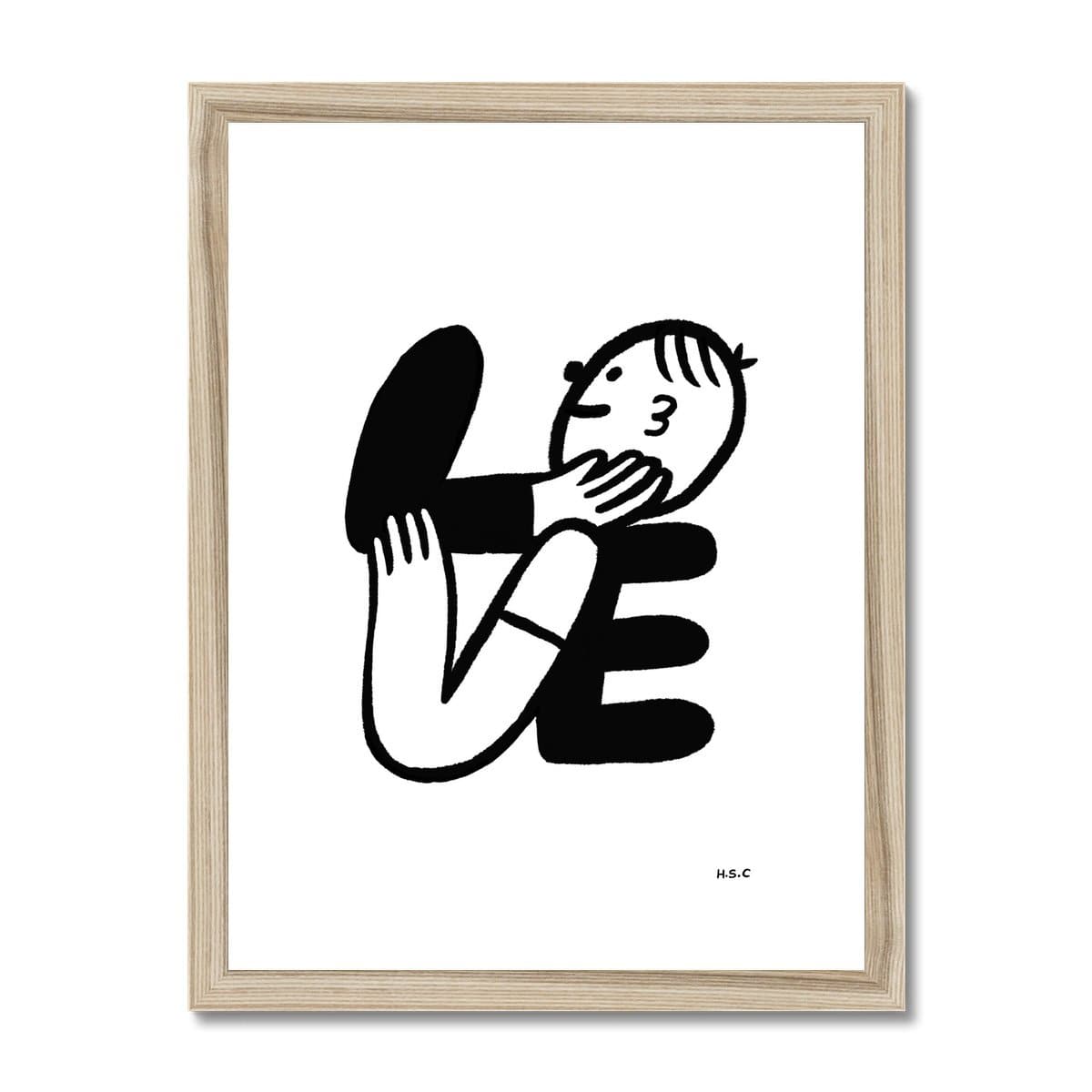 Prodigi Fine art 12"x16" / Natural Frame Holly St Clair | Love