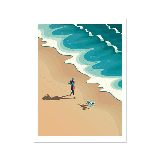 Peter Greenwood | While I walked down to the beach Fine Art Print