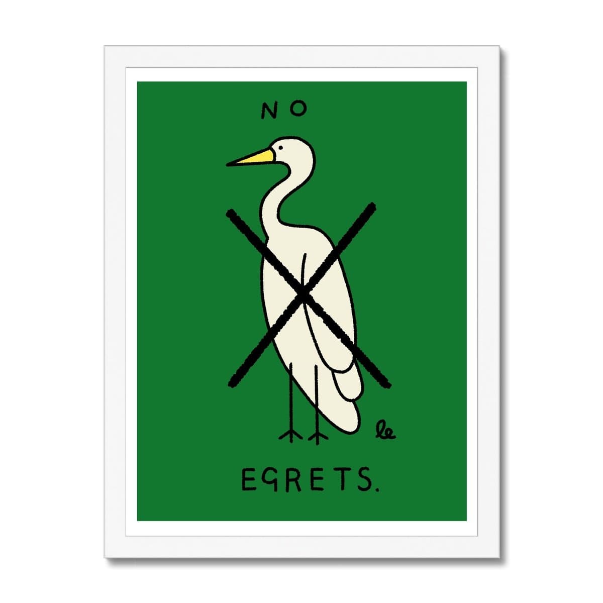 Prodigi Fine art 12"x16" / White Frame Leon Edler | No Egrets